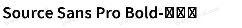 Source Sans Pro Bold字体转换